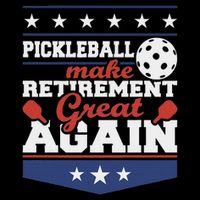 Pickleball Make Retirement Great Again Paddleball Player Drawstring Bag
