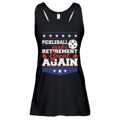 Pickleball Make Retirement Great Again Paddleball Player Ladies Essential Flowy Tank