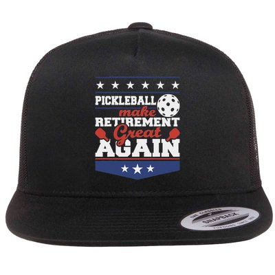 Pickleball Make Retirement Great Again Paddleball Player Flatbill Hat