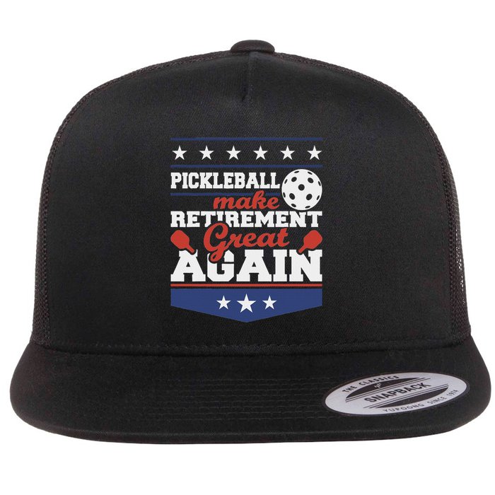 Pickleball Make Retirement Great Again Paddleball Player Flatbill Hat