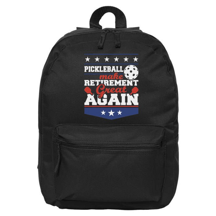 Pickleball Make Retirement Great Again Paddleball Player 16 in Basic Backpack
