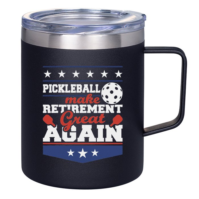 Pickleball Make Retirement Great Again Paddleball Player 12oz Stainless Steel Coffee Mug