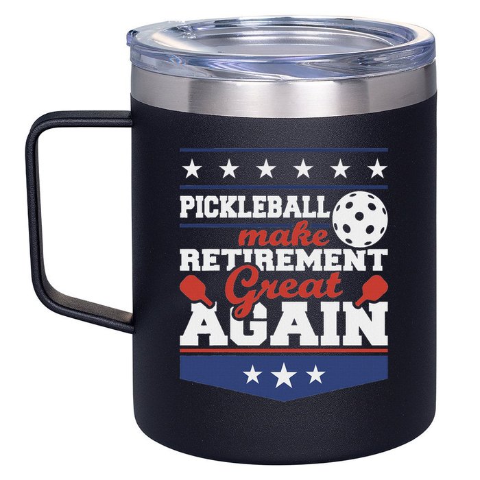 Pickleball Make Retirement Great Again Paddleball Player 12oz Stainless Steel Coffee Mug