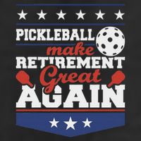 Pickleball Make Retirement Great Again Paddleball Player Large Microfiber Waffle Golf Towel