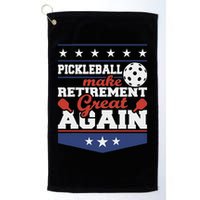 Pickleball Make Retirement Great Again Paddleball Player Golf Towel