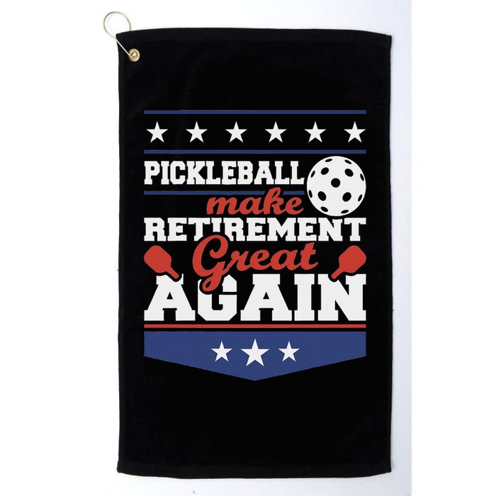 Pickleball Make Retirement Great Again Paddleball Player Golf Towel