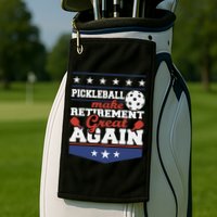 Pickleball Make Retirement Great Again Paddleball Player Golf Towel