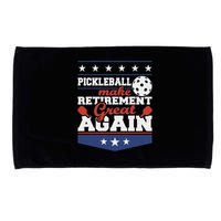 Pickleball Make Retirement Great Again Paddleball Player Microfiber Hand Towel