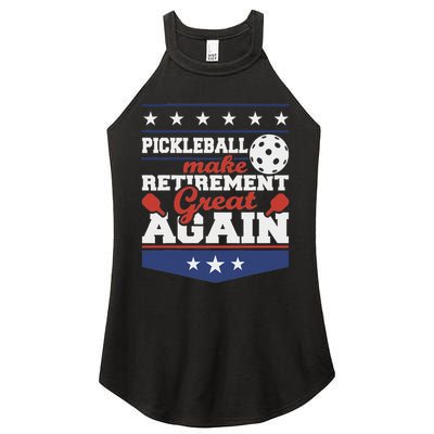 Pickleball Make Retirement Great Again Paddleball Player Women's Perfect Tri Rocker Tank