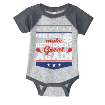 Pickleball Make Retirement Great Again Paddleball Player Infant Baby Jersey Bodysuit