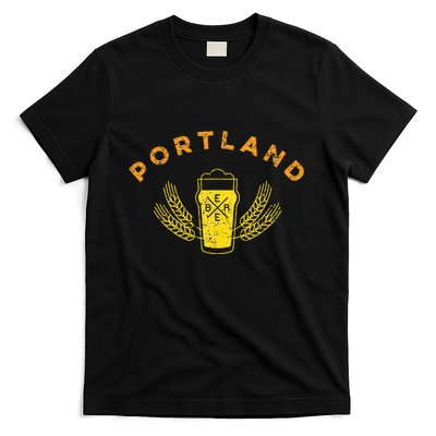 Portland Maine Retro Vintage Style Craft Beer Drinkers T-Shirt