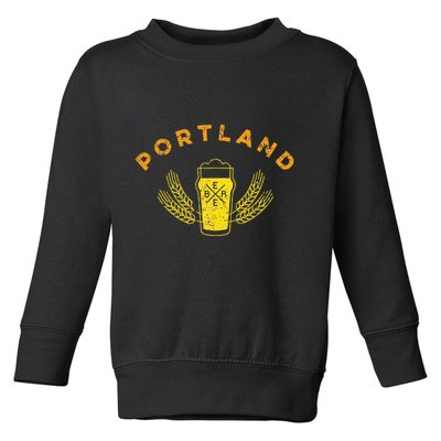 Portland Maine Retro Vintage Style Craft Beer Drinkers Toddler Sweatshirt