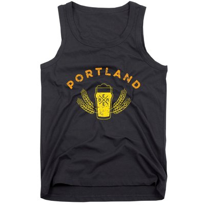 Portland Maine Retro Vintage Style Craft Beer Drinkers Tank Top
