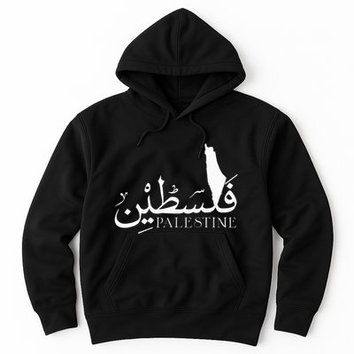 Palestine Map Red Background Baba Palestinian Roots Folklore Hoodie
