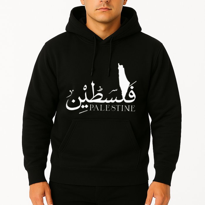 Palestine Map Red Background Baba Palestinian Roots Folklore Hoodie