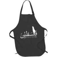 Palestine Map Red Background Baba Palestinian Roots Folklore Apron