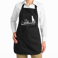 Palestine Map Red Background Baba Palestinian Roots Folklore Apron