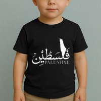 Palestine Map Red Background Baba Palestinian Roots Folklore Toddler T-Shirt
