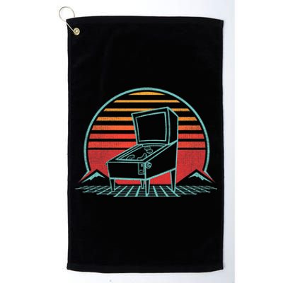 Pinball Machine Retro Vintage 80s Style Platinum Collection Golf Towel