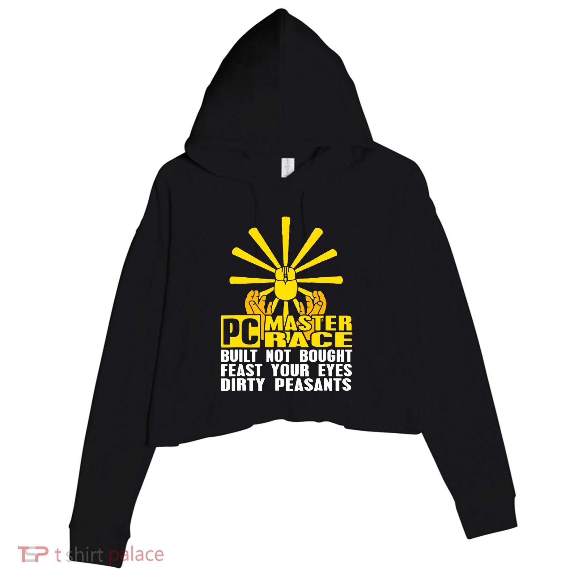 Pc Master Race Gaming Crop Fleece Hoodie