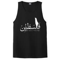 Palestine Map Red Background Baba Palestinian Roots Folklore PosiCharge Competitor Tank