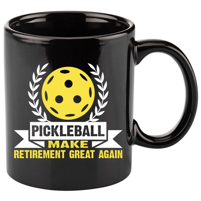 Pickleball Make Retirement Great Again Player Gift Paddles 11oz C Handle Ceramic Mug