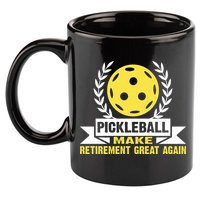 Pickleball Make Retirement Great Again Player Gift Paddles 11oz C Handle Ceramic Mug