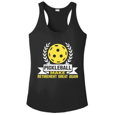 Pickleball Make Retirement Great Again Player Gift Paddles Ladies PosiCharge Competitor Racerback Tank