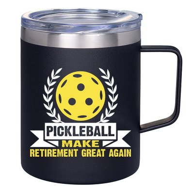 Pickleball Make Retirement Great Again Player Gift Paddles 12oz Stainless Steel Coffee Mug