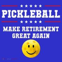 Pickleball Make Retirement Great Again Pom Pom 12in Knit Beanie