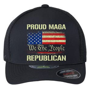 Proud MAGA Republican Flag| Anti Donkey Pox Disease 2024 Flexfit Unipanel Trucker Cap