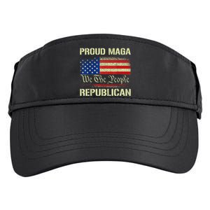 Proud MAGA Republican Flag| Anti Donkey Pox Disease 2024 Adult Drive Performance Visor