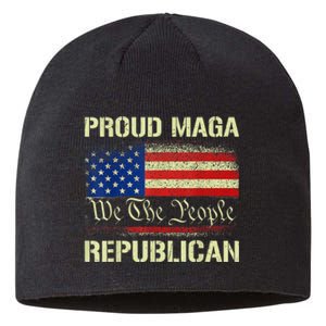 Proud MAGA Republican Flag| Anti Donkey Pox Disease 2024 Sustainable Beanie