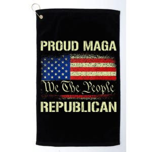 Proud MAGA Republican Flag| Anti Donkey Pox Disease 2024 Platinum Collection Golf Towel