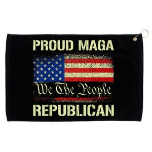 Proud MAGA Republican Flag| Anti Donkey Pox Disease 2024 Grommeted Golf Towel