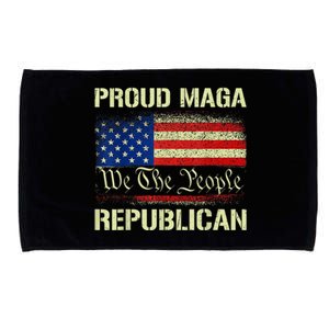 Proud MAGA Republican Flag| Anti Donkey Pox Disease 2024 Microfiber Hand Towel