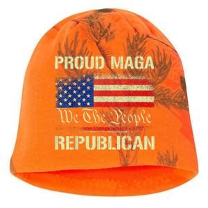 Proud MAGA Republican Flag| Anti Donkey Pox Disease 2024 Kati - Camo Knit Beanie