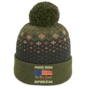 Proud MAGA Republican Flag| Anti Donkey Pox Disease 2024 The Baniff Cuffed Pom Beanie