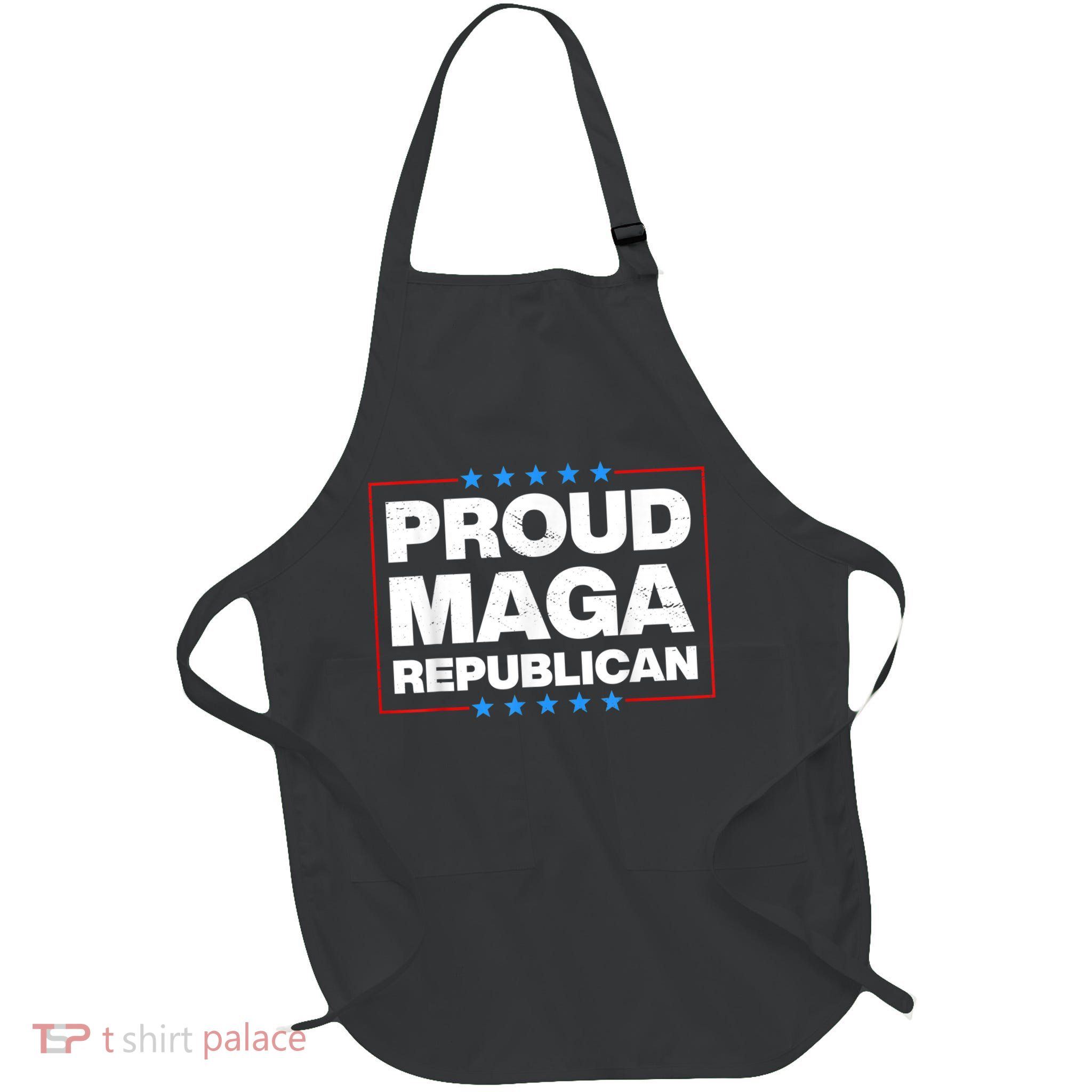 Proud MAGA Republican F Around And Find Out Anti Donkey Pox Full-Length Apron With Pockets