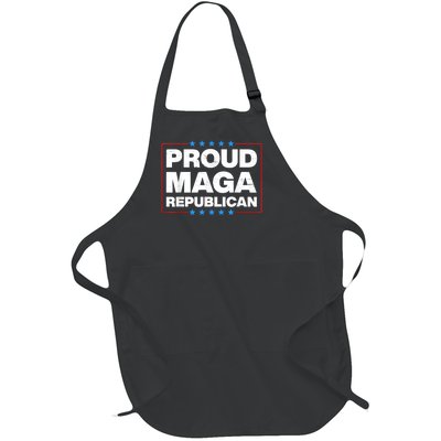 Proud MAGA Republican F Around And Find Out Anti Donkey Pox Full-Length Apron With Pockets