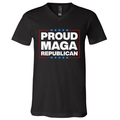 Proud MAGA Republican F Around And Find Out Anti Donkey Pox V-Neck T-Shirt