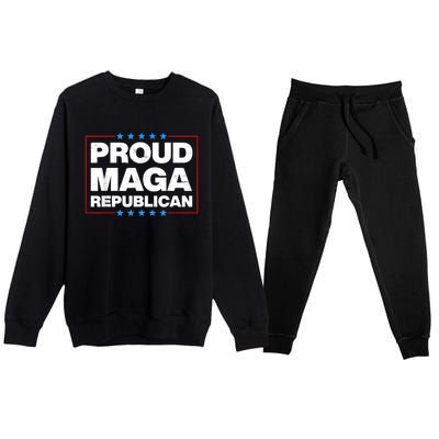 Proud MAGA Republican F Around And Find Out Anti Donkey Pox Premium Crewneck Sweatsuit Set