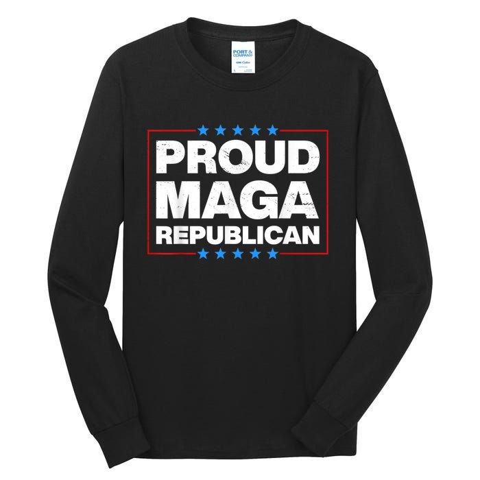 Proud MAGA Republican F Around And Find Out Anti Donkey Pox Tall Long Sleeve T-Shirt