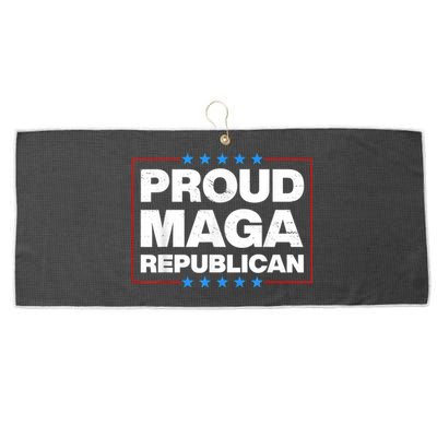 Proud MAGA Republican F Around And Find Out Anti Donkey Pox Large Microfiber Waffle Golf Towel