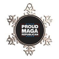 Proud MAGA Republican F Around And Find Out Anti Donkey Pox Metallic Star Ornament