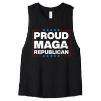 Proud MAGA Republican F Around And Find Out Anti Donkey Pox Women's Racerback Cropped Tank