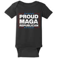 Proud MAGA Republican F Around And Find Out Anti Donkey Pox Baby Bodysuit