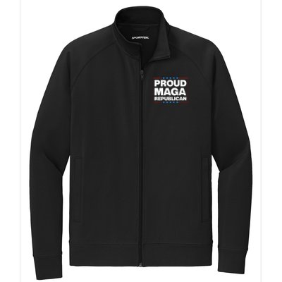 Proud MAGA Republican F Around And Find Out Anti Donkey Pox Stretch Full-Zip Cadet Jacket