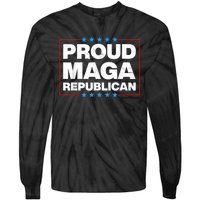 Proud MAGA Republican F Around And Find Out Anti Donkey Pox Tie-Dye Long Sleeve Shirt