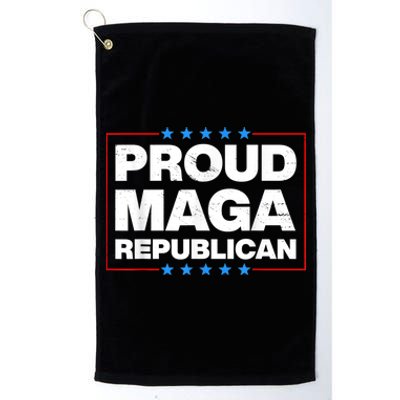 Proud MAGA Republican F Around And Find Out Anti Donkey Pox Platinum Collection Golf Towel